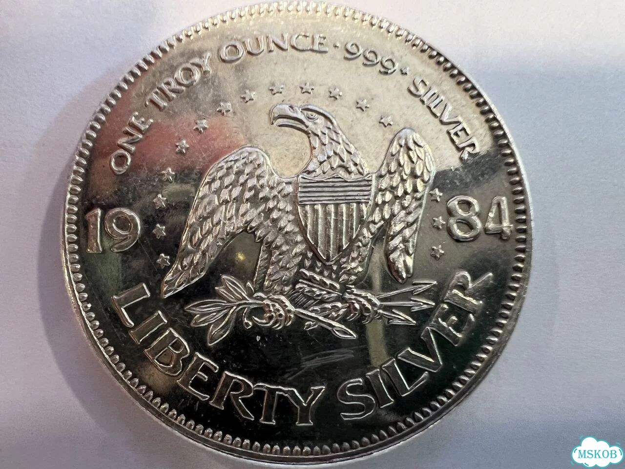 Унция серебра A-Mark Liberty Silver 1984 (США) фото 1