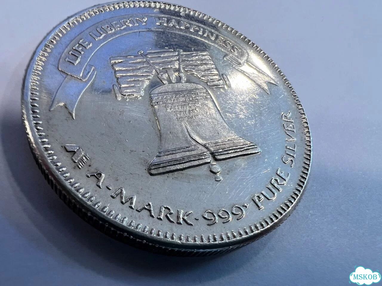 Унция серебра A-Mark Liberty Silver 1984 (США) фото 3