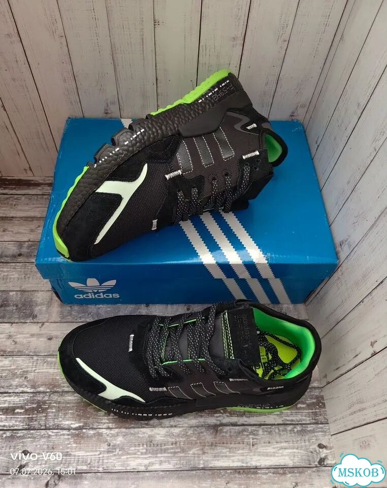 Кроссовки новые Adidas Night jogger black lux фото 10