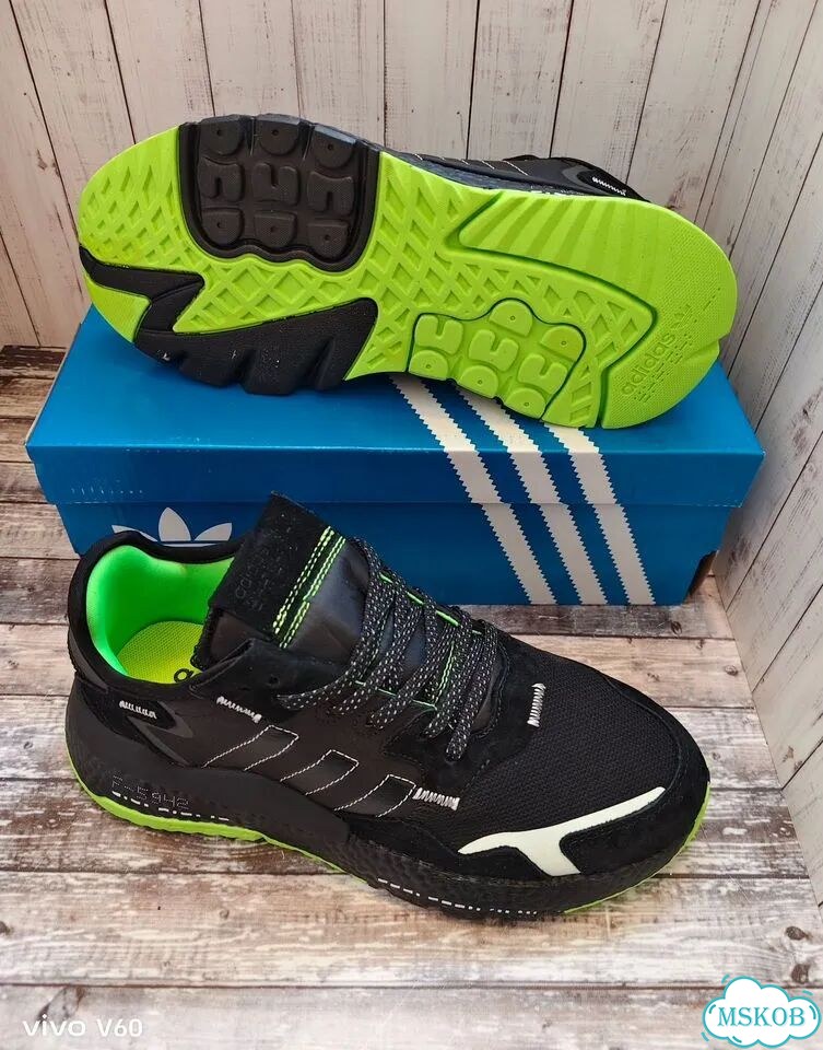 Кроссовки новые Adidas Night jogger black lux фото 11
