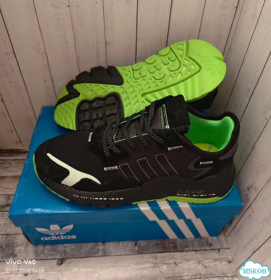 Кроссовки новые Adidas Night jogger black lux фото 2
