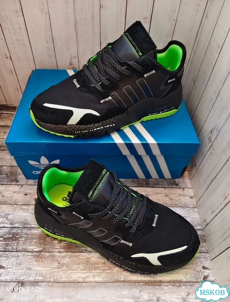 Кроссовки новые Adidas Night jogger black lux фото 3