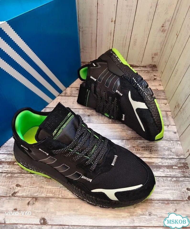Кроссовки новые Adidas Night jogger black lux фото 4
