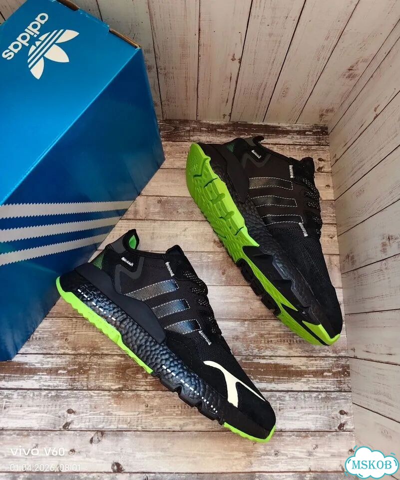 Кроссовки новые Adidas Night jogger black lux фото 8