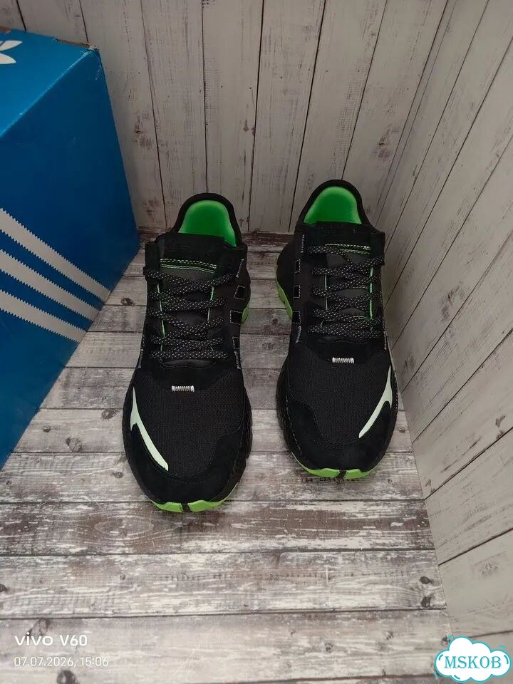 Кроссовки новые Adidas Night jogger black lux фото 9