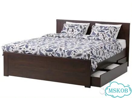 Кровать двуспальная 200×160 Брусали IKEA фото 3