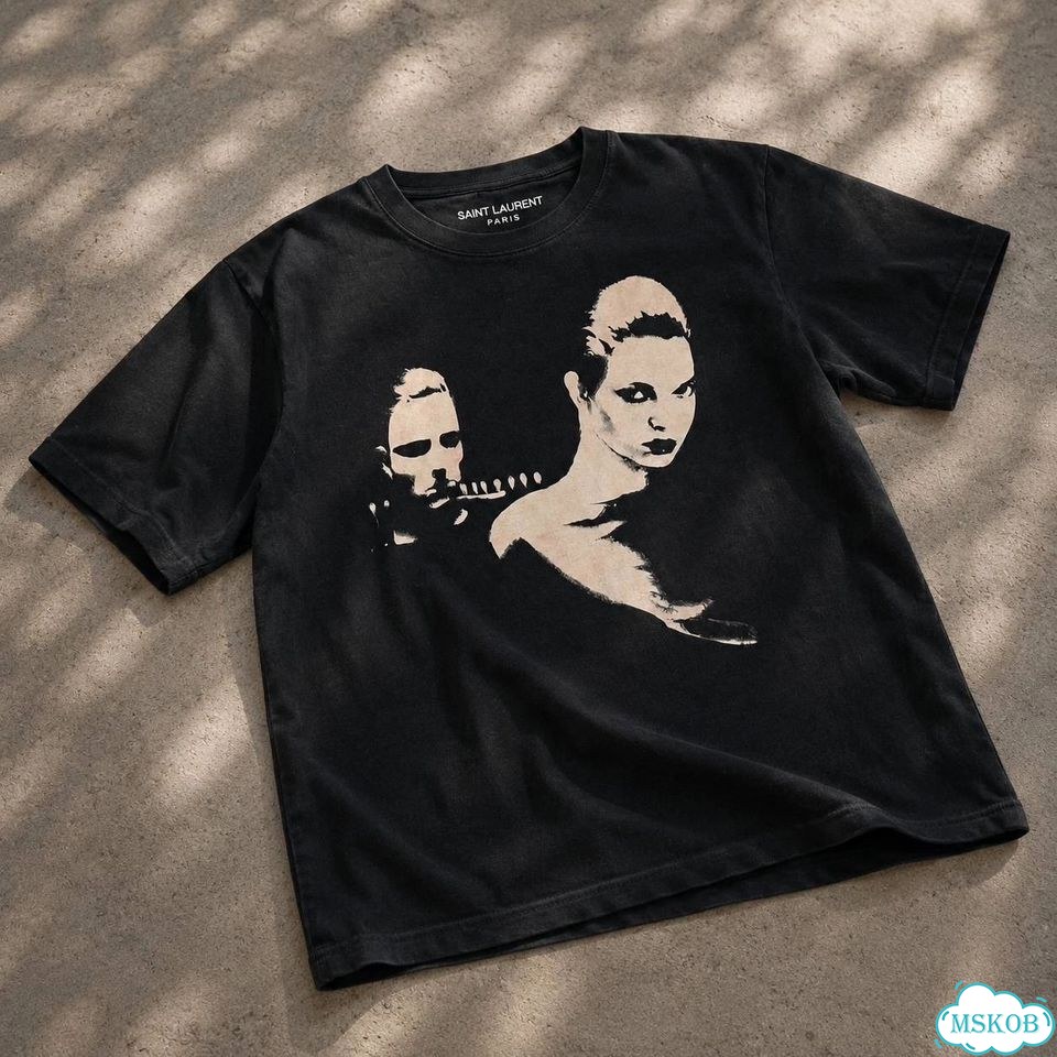Футболка Saint Laurent Vertigo Tee черная фото 2