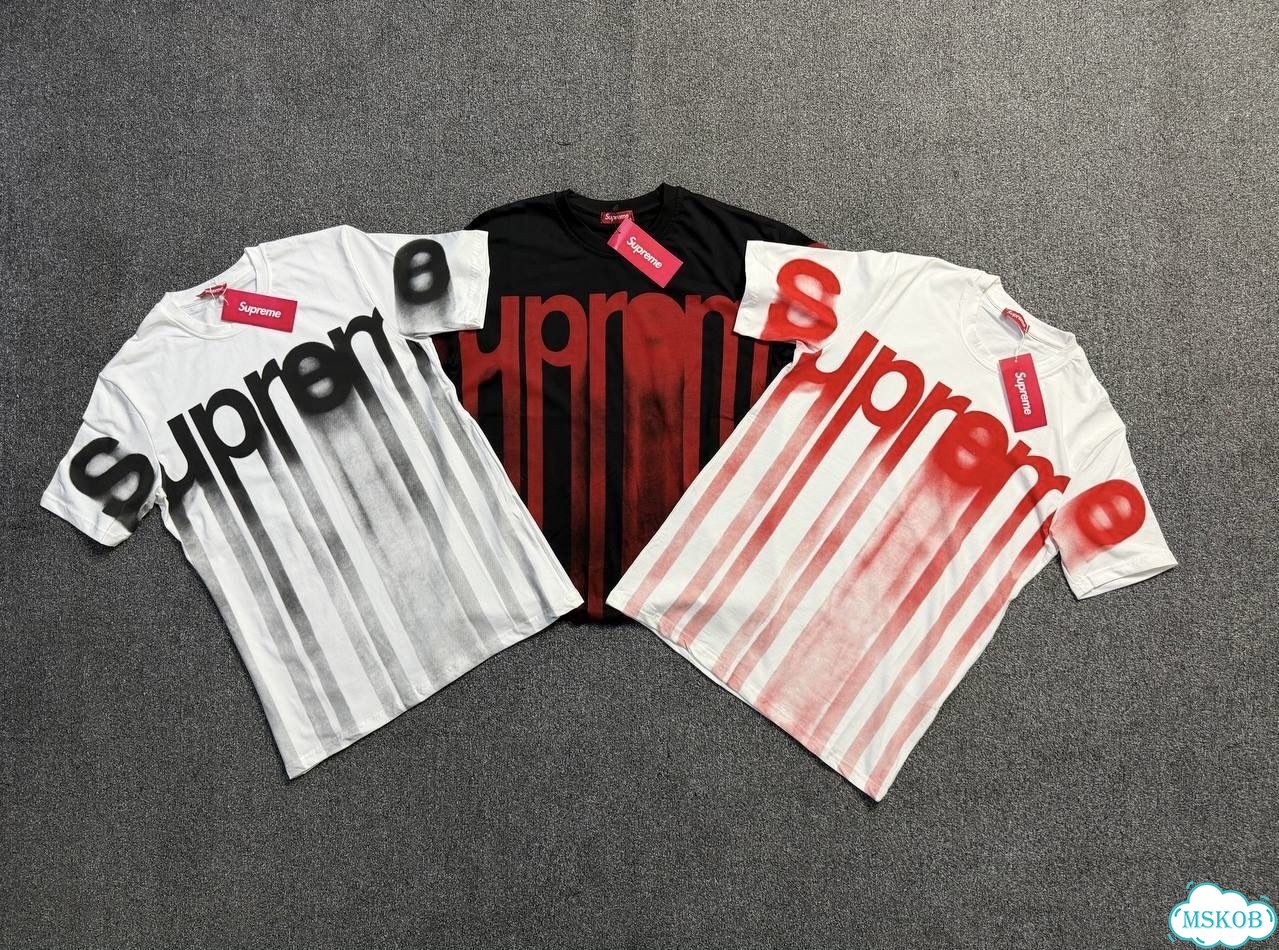 Футболка Supreme blurred logo фото 10