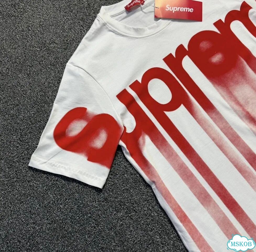 Футболка Supreme blurred logo фото 4