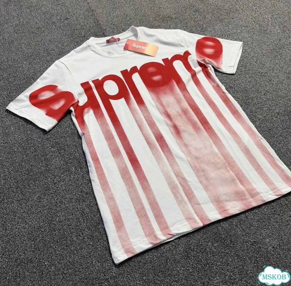 Футболка Supreme blurred logo фото 6