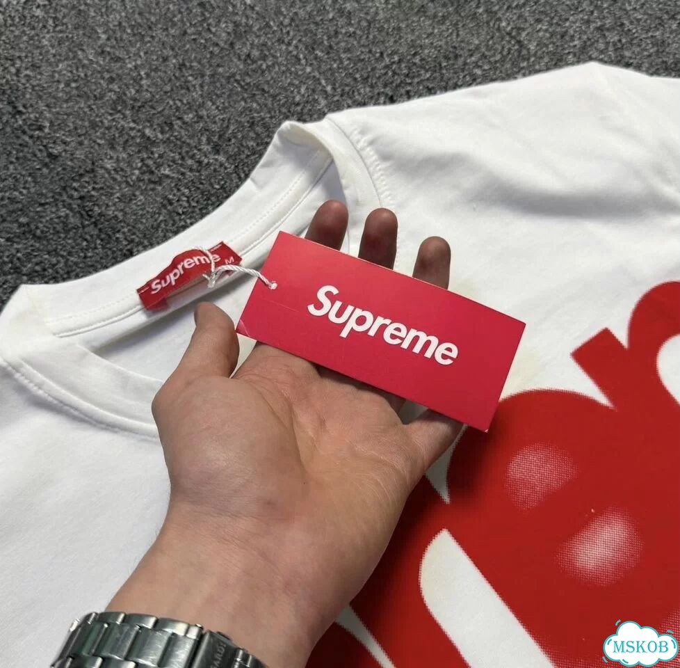 Футболка Supreme blurred logo фото 7