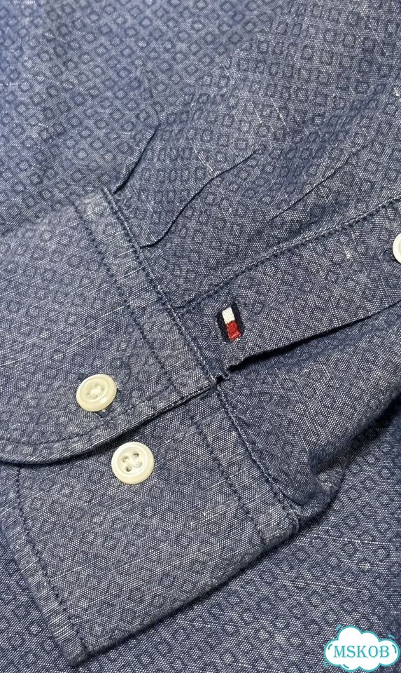 Рубашка/лен/tommy hilfiger/редкая очень красивая фото 3