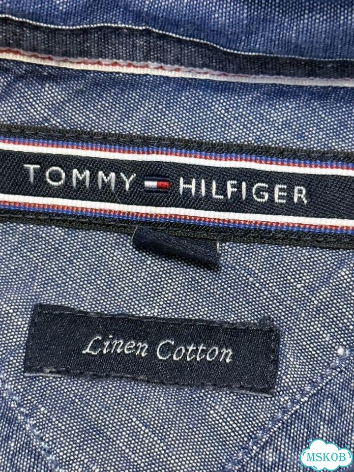 Рубашка/лен/tommy hilfiger/редкая очень красивая фото 4