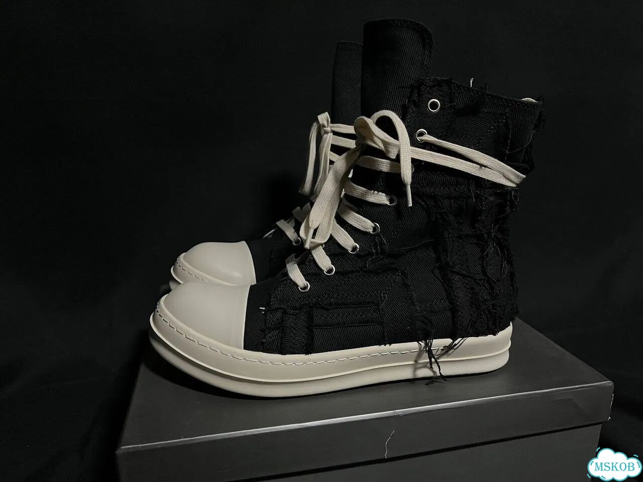 Rick owens ramones slashed distressed 25ss Хит фото 1