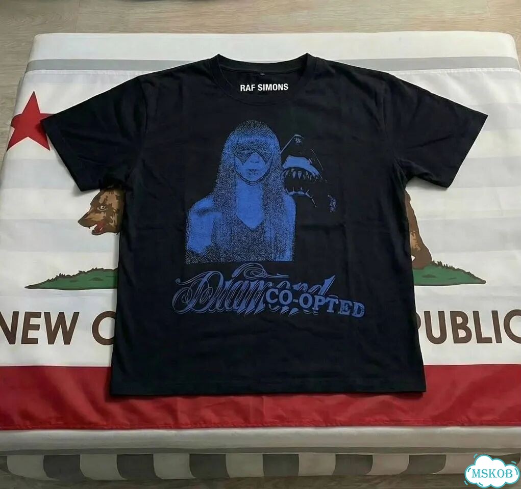 Футболка RAF Simons restricted r blue фото 1