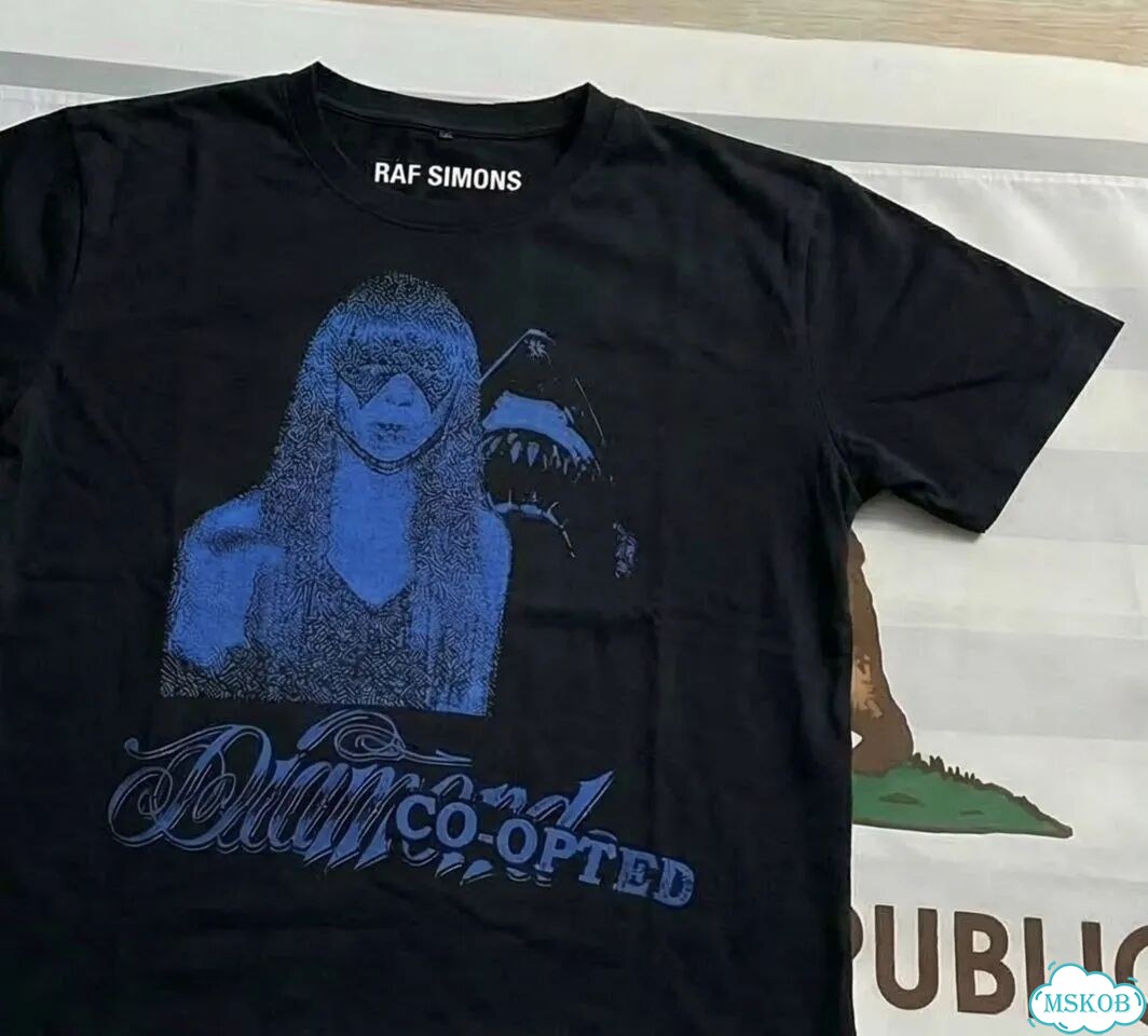 Футболка RAF Simons restricted r blue фото 2