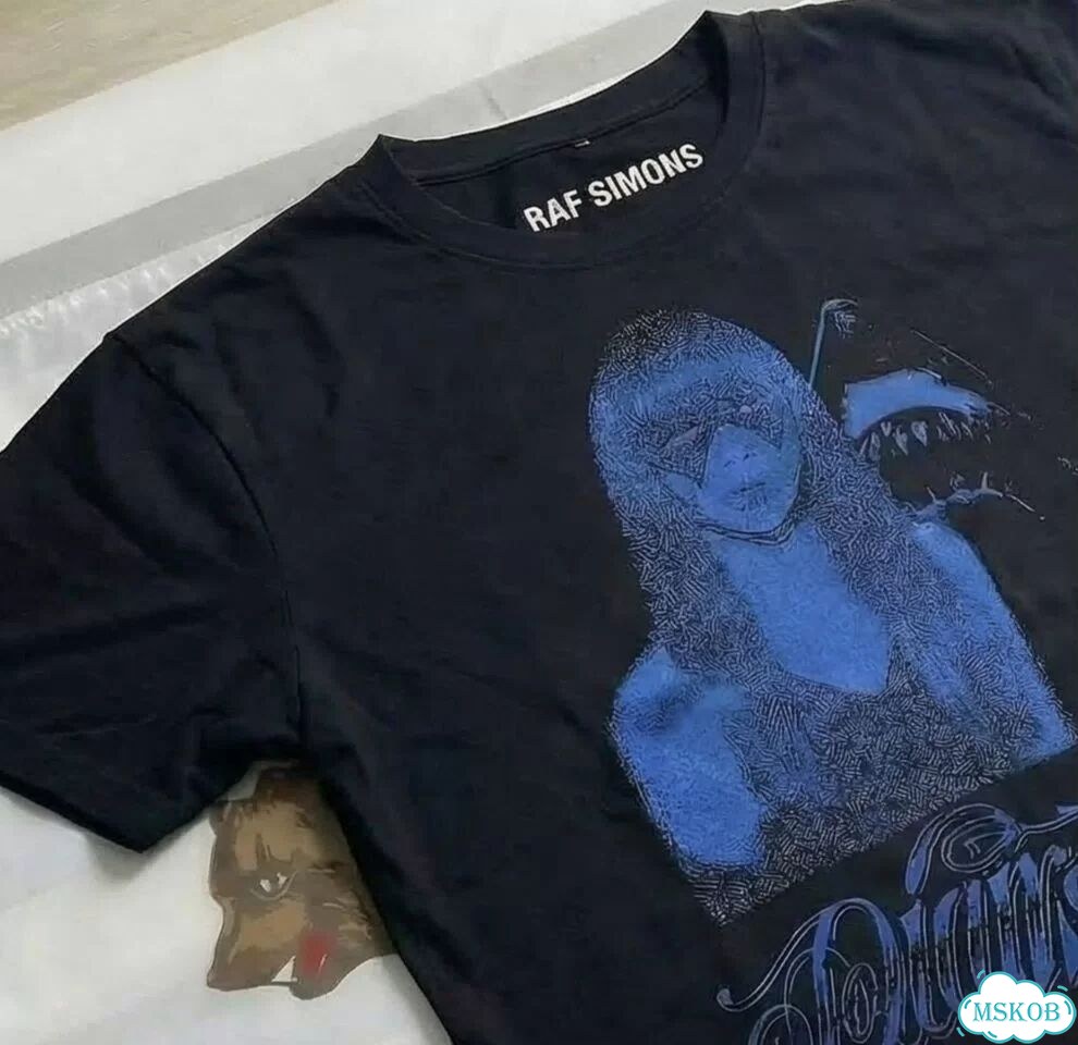 Футболка RAF Simons restricted r blue фото 5