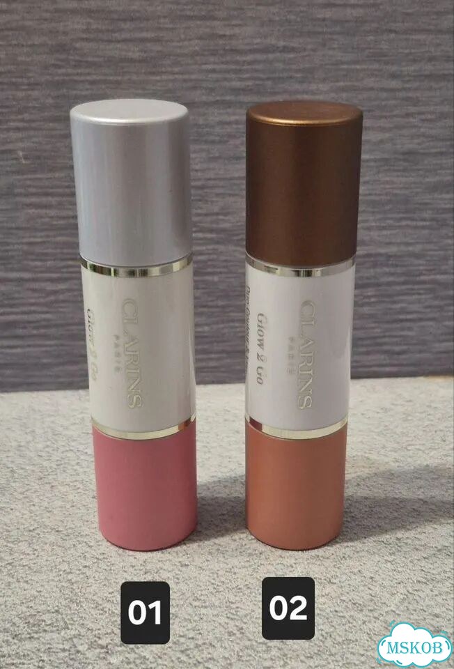 Clarins румяна и хайлайтер в двустороннем стике фото 1