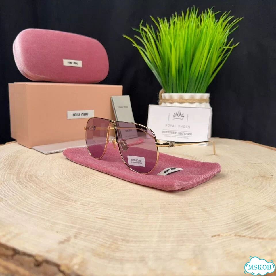 Солнцезащитные женские очки Miu Miu Rose Violet фото 2
