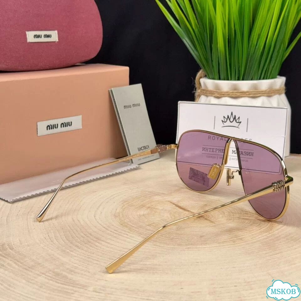 Солнцезащитные женские очки Miu Miu Rose Violet фото 3
