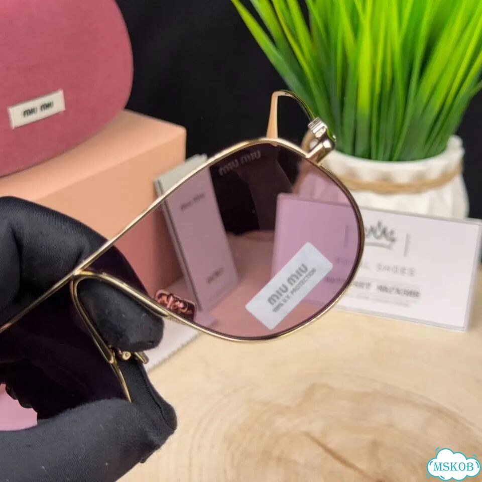 Солнцезащитные женские очки Miu Miu Rose Violet фото 6