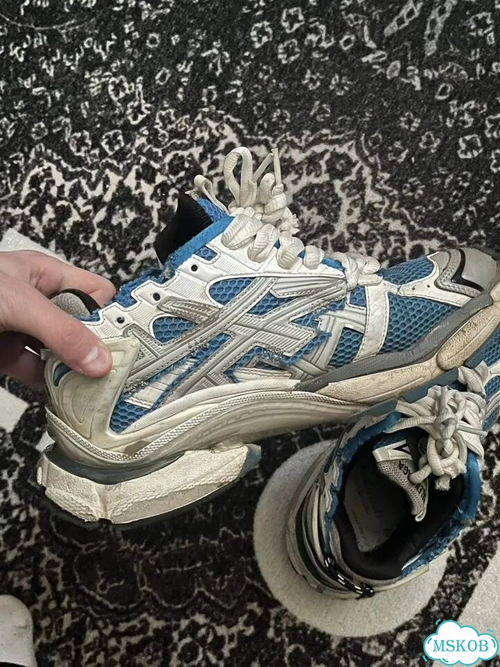 Balenciaga runner white blue фото 5