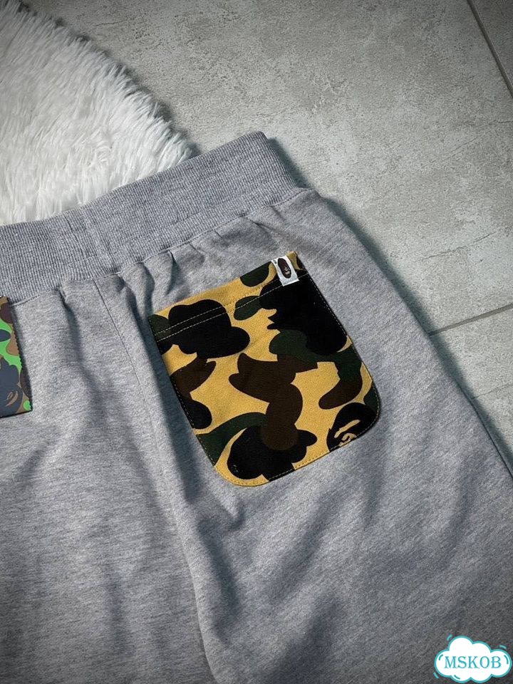 Шорты bape серый фото 2