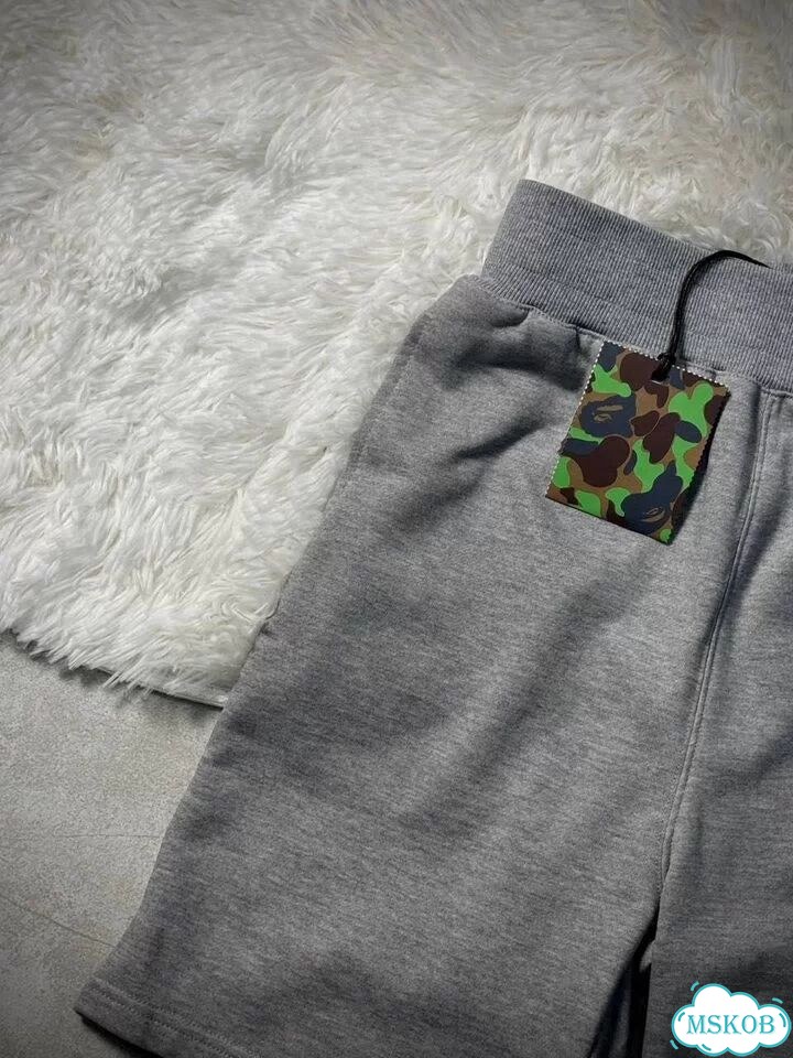 Шорты bape серый фото 6