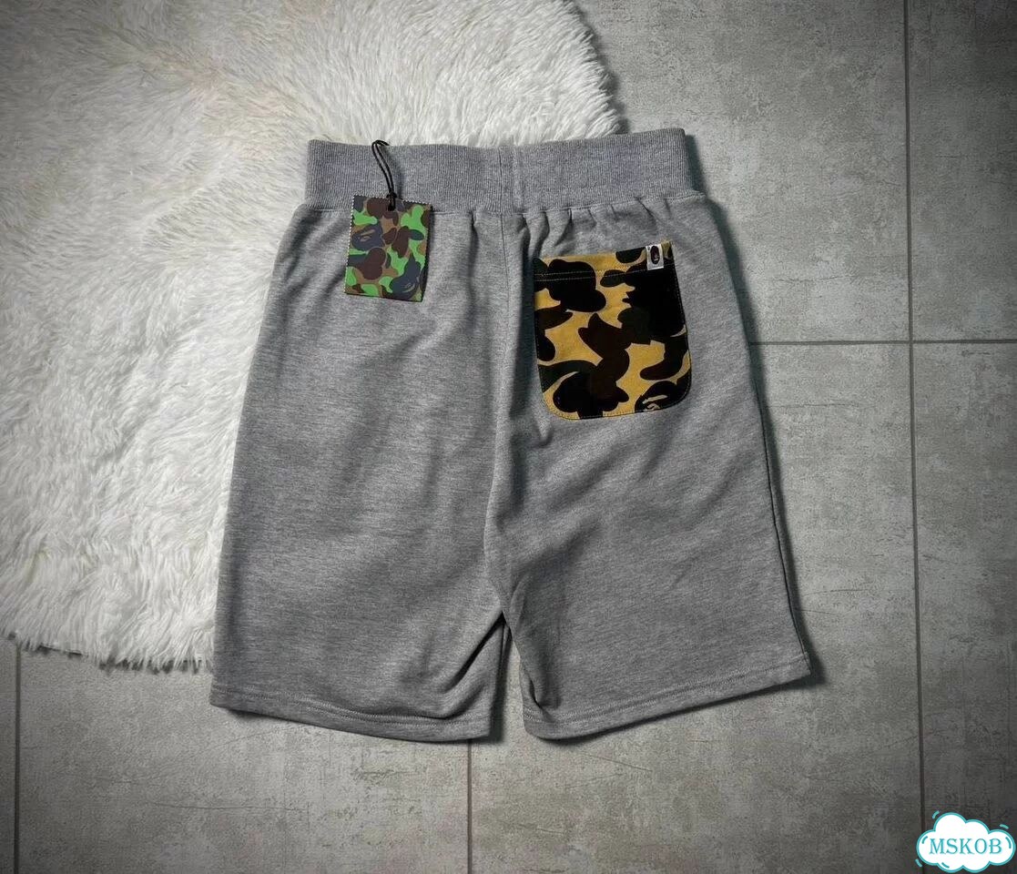 Шорты bape серый фото 9