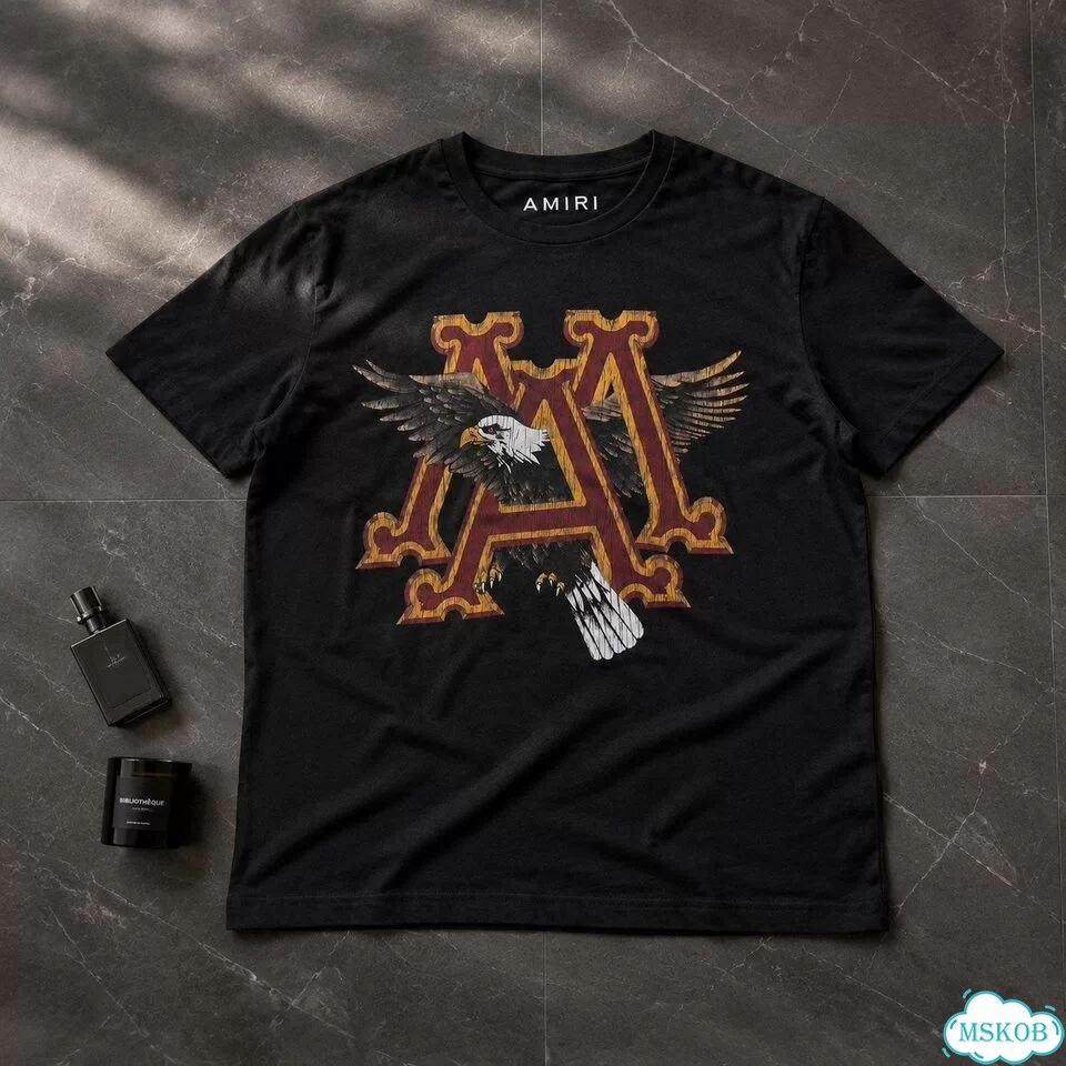 Футболка Amiri Eagle Черная фото 1
