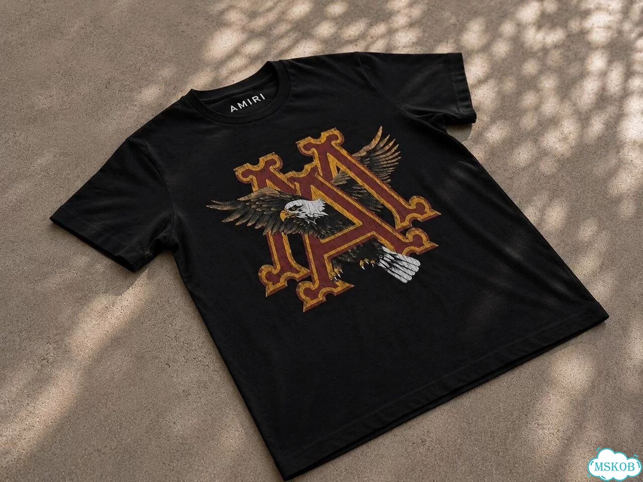 Футболка Amiri Eagle Черная фото 5