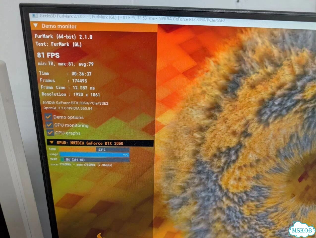 MSI RTX 3050 8Gb Ventus 2X OC фото 8