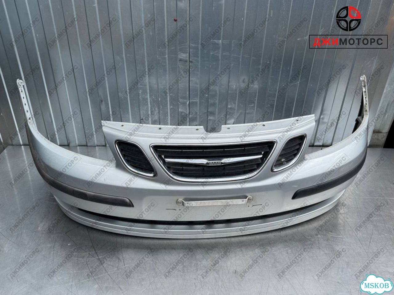 Бампер передний серебристый saab 9-3 2 поколение Седан фото 2