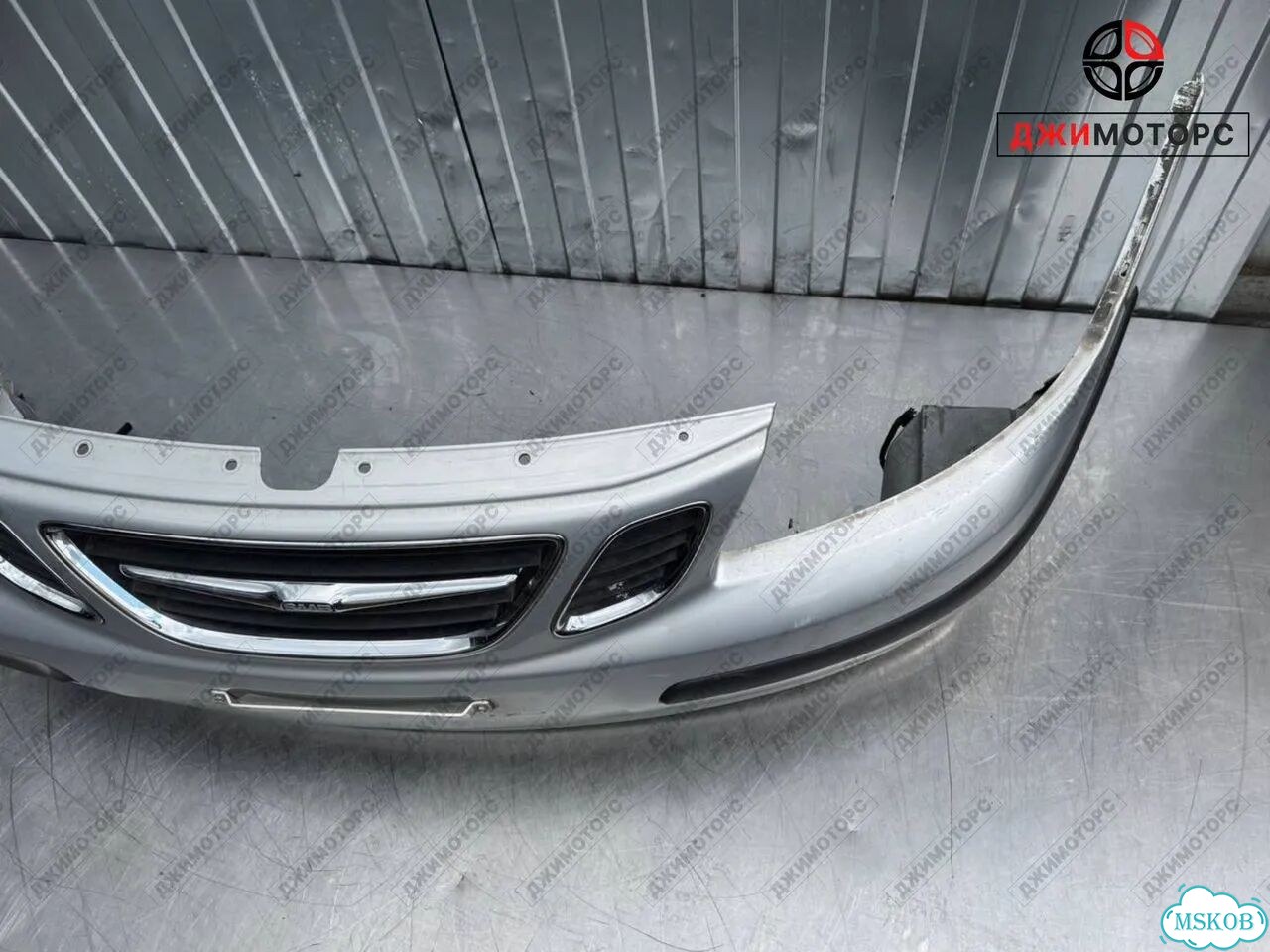 Бампер передний серебристый saab 9-3 2 поколение Седан фото 4