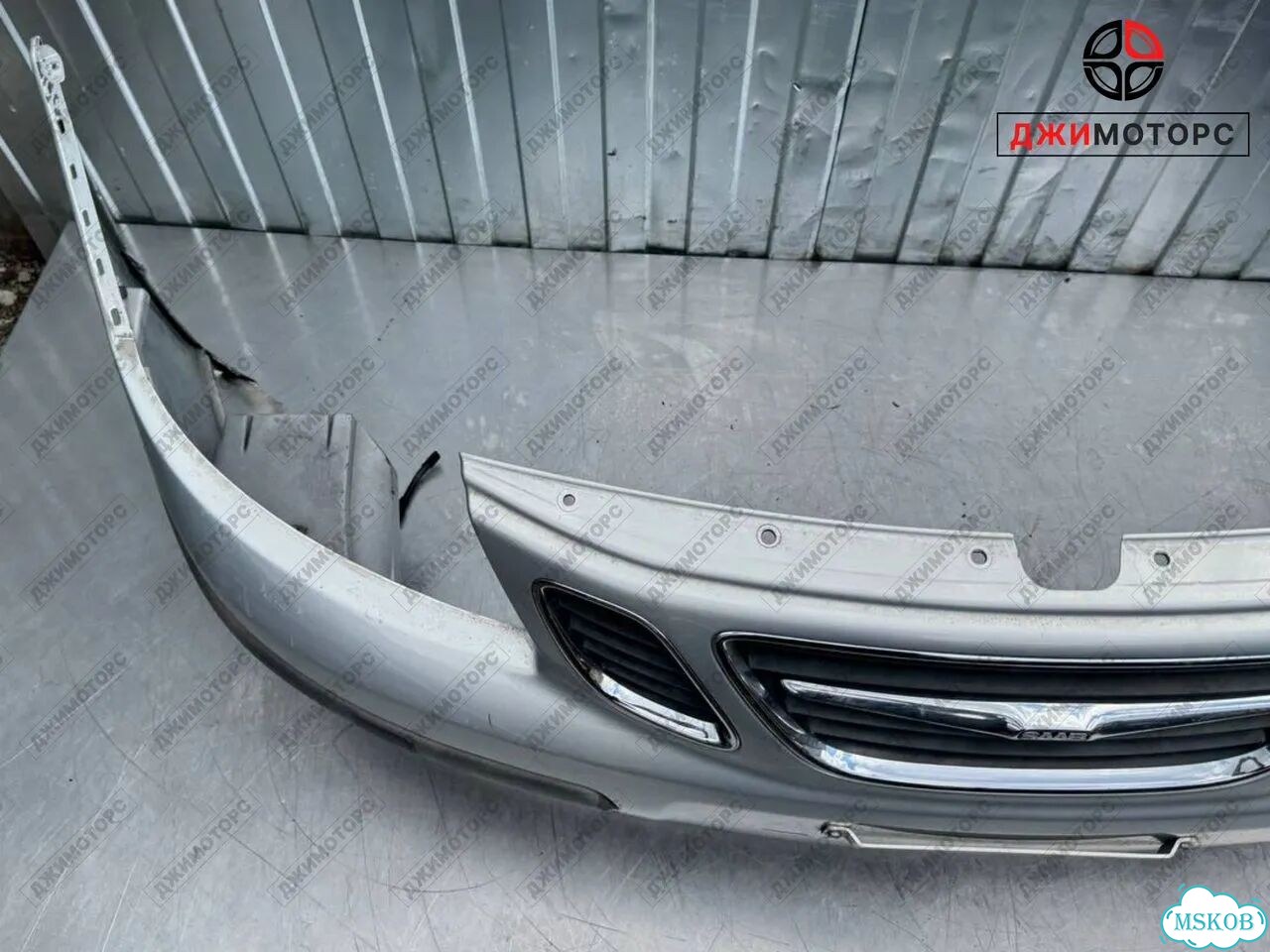 Бампер передний серебристый saab 9-3 2 поколение Седан фото 5