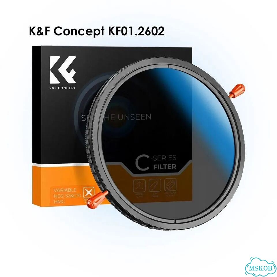 Светофильтр K&F Concept Variable ND2-32&CPL 77mm фото 1