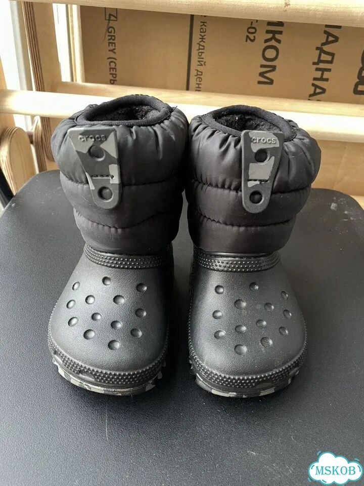 Дутики Crocs C6 черные — новые, только мерили фото 1