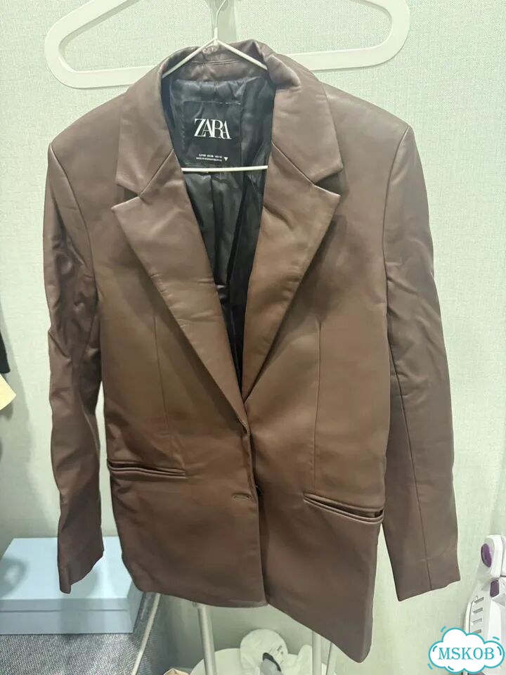 Пиджак кожаный zara фото 3