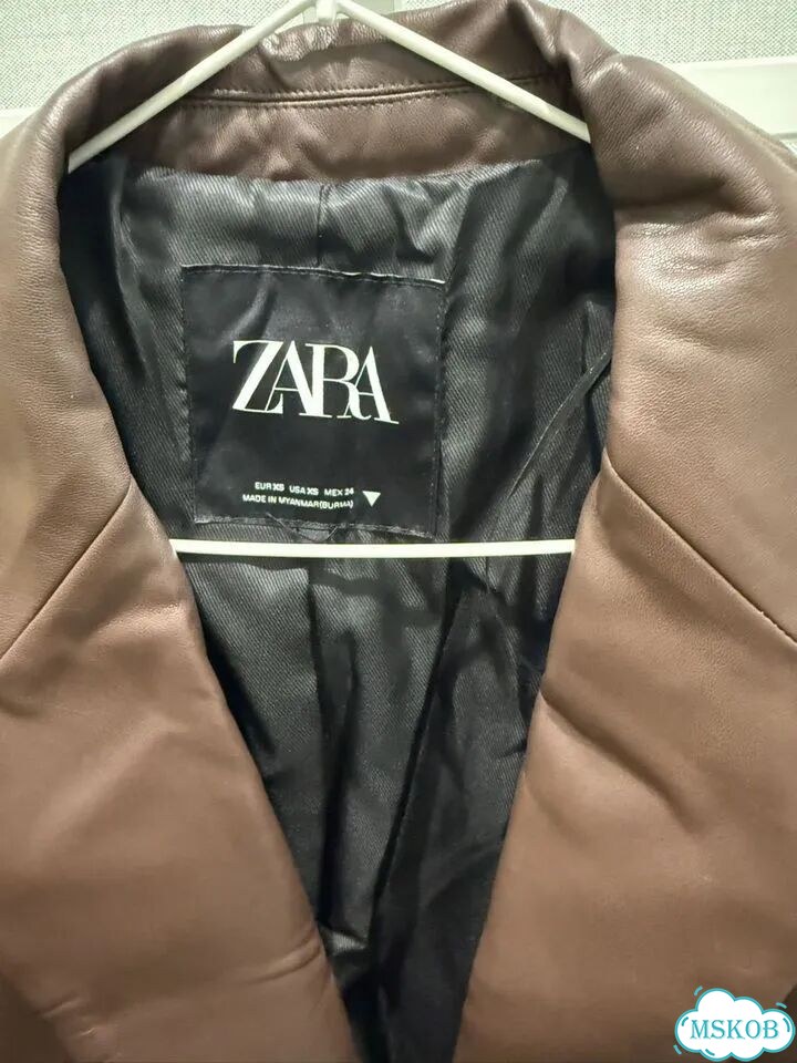 Пиджак кожаный zara фото 4