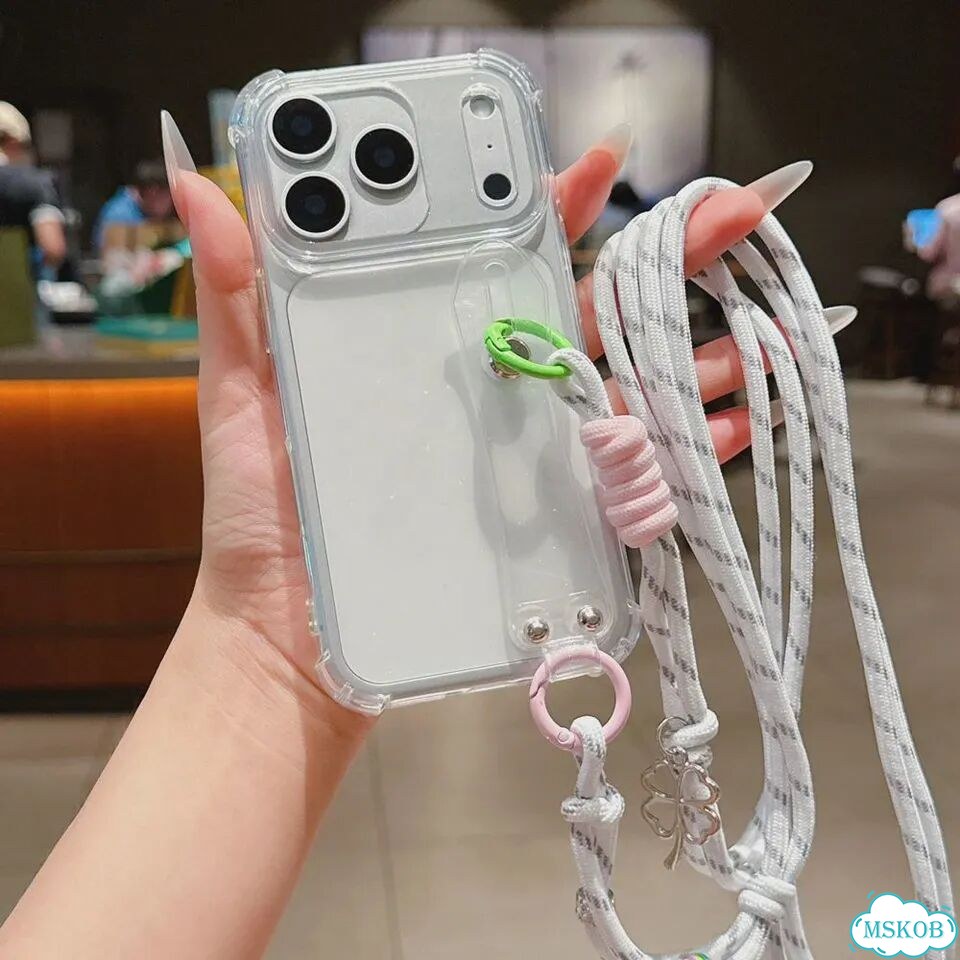 Прозрачный чехол keysion на iPhone 13 Pro с ремешком фото 1