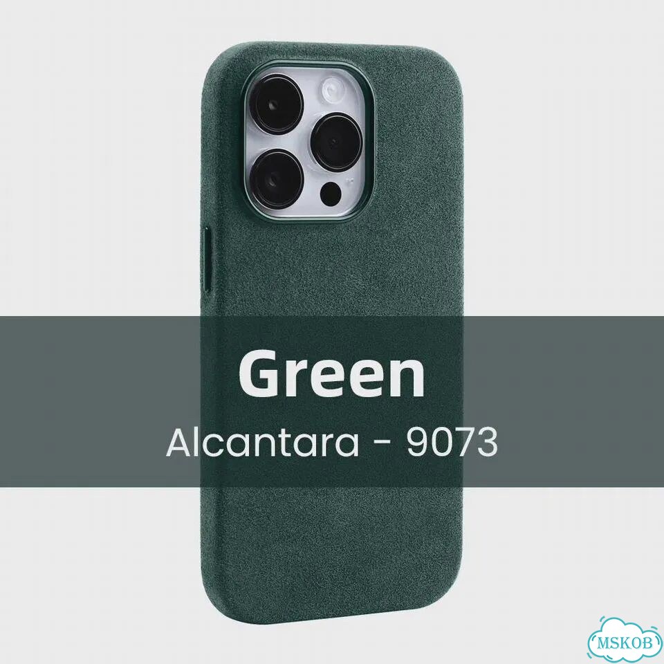 Магнитный чехол YMW alcantara для iPhone 15, 14, 12 Pro Max, Темно-зеленый, Green, for iPhone 12 Pro фото 1