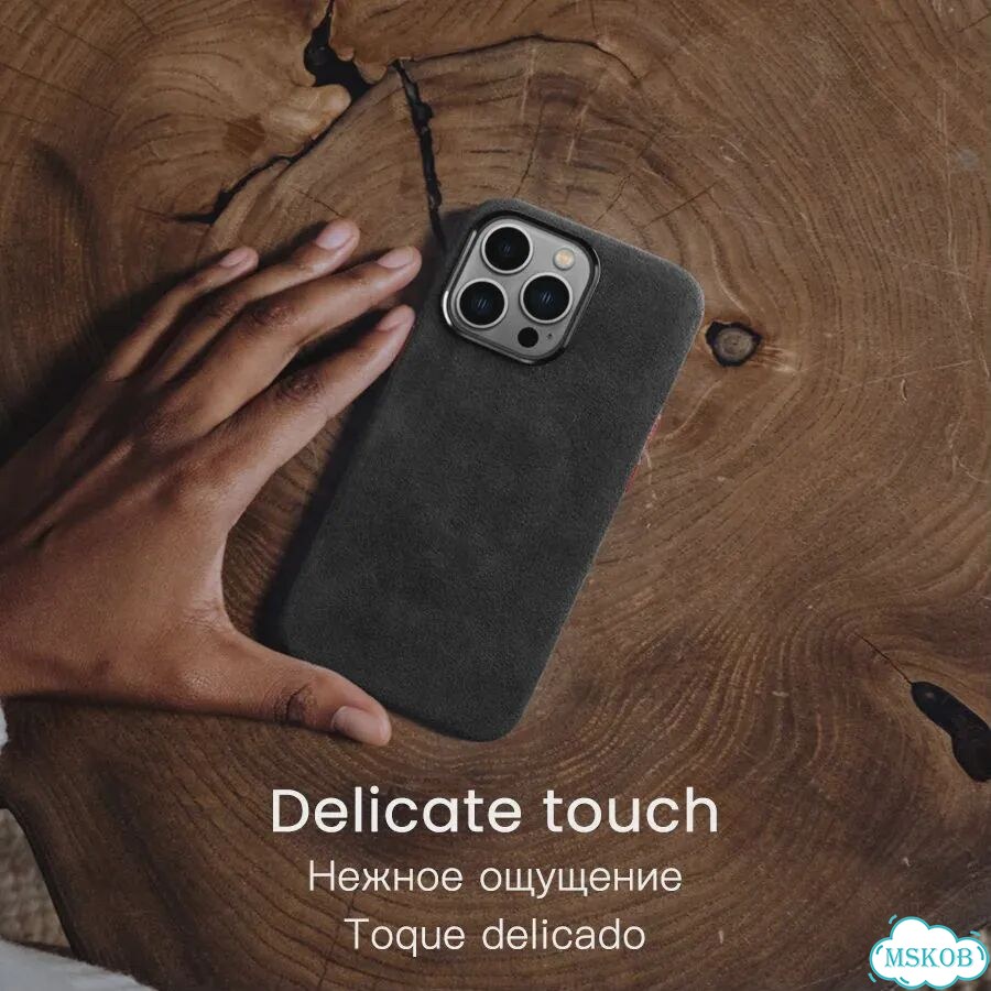 Магнитный чехол YMW alcantara для iPhone 15, 14, 12 Pro Max, Темно-зеленый, Green, for iPhone 12 Pro фото 5
