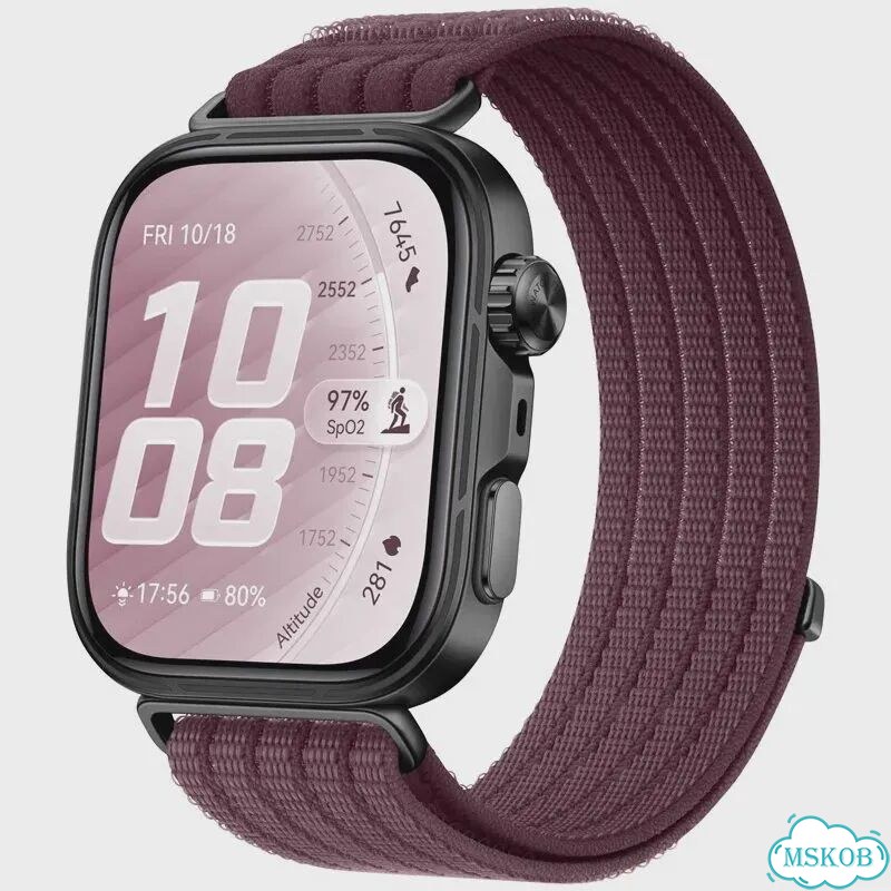 Оригинальный нейлоновый ремешок для huawei watch FIT 5/5 Pro/4/4 Бордовый, huawei FIT 5 Pro, Plum фото 1