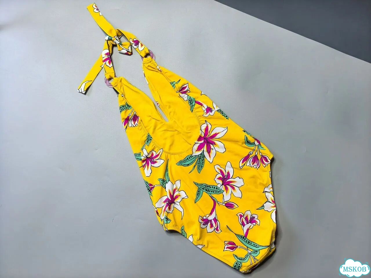 Купальник женский Etam слитный желтый цветочный фото 3