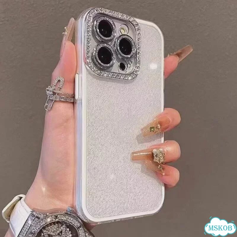 Блестящий чехол для iPhone 16, белый фото 2