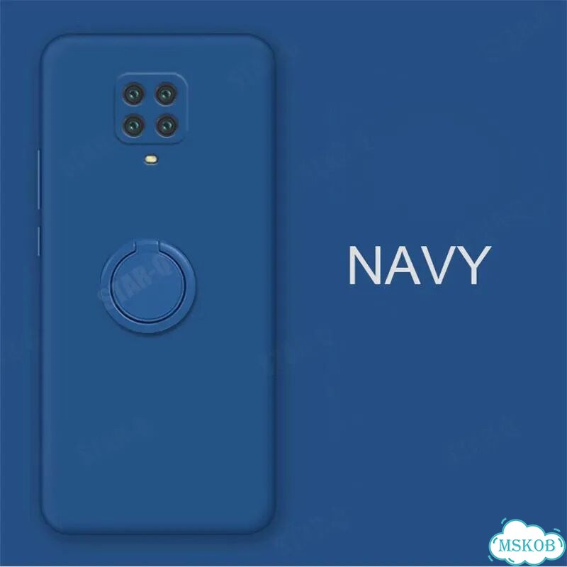Чехол для Xiaomi Redmi Note 9 Pro, Синий, Жидкий силикон фото 1