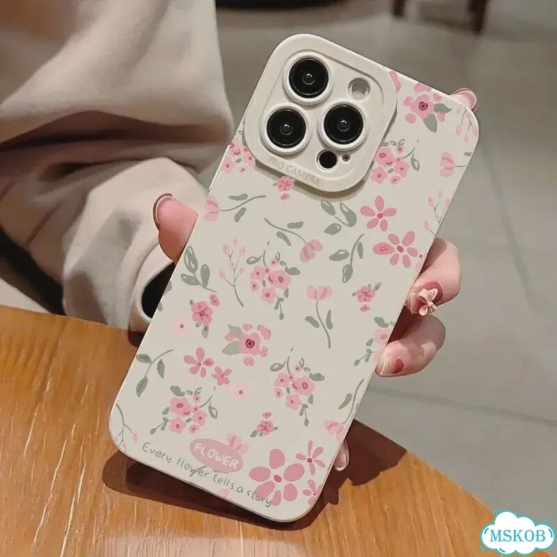 Чехол Redmi Note 12S, черный, силикон, цветочный узор фото 7