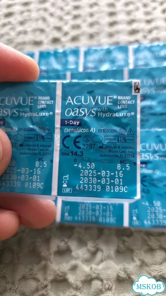 Контактные линзы Acuvue 1-Day oasys / -4.50 / 8.5 фото 2