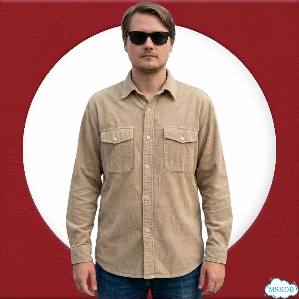 Вельветовая рубашка овершот Uniqlo M фото 1