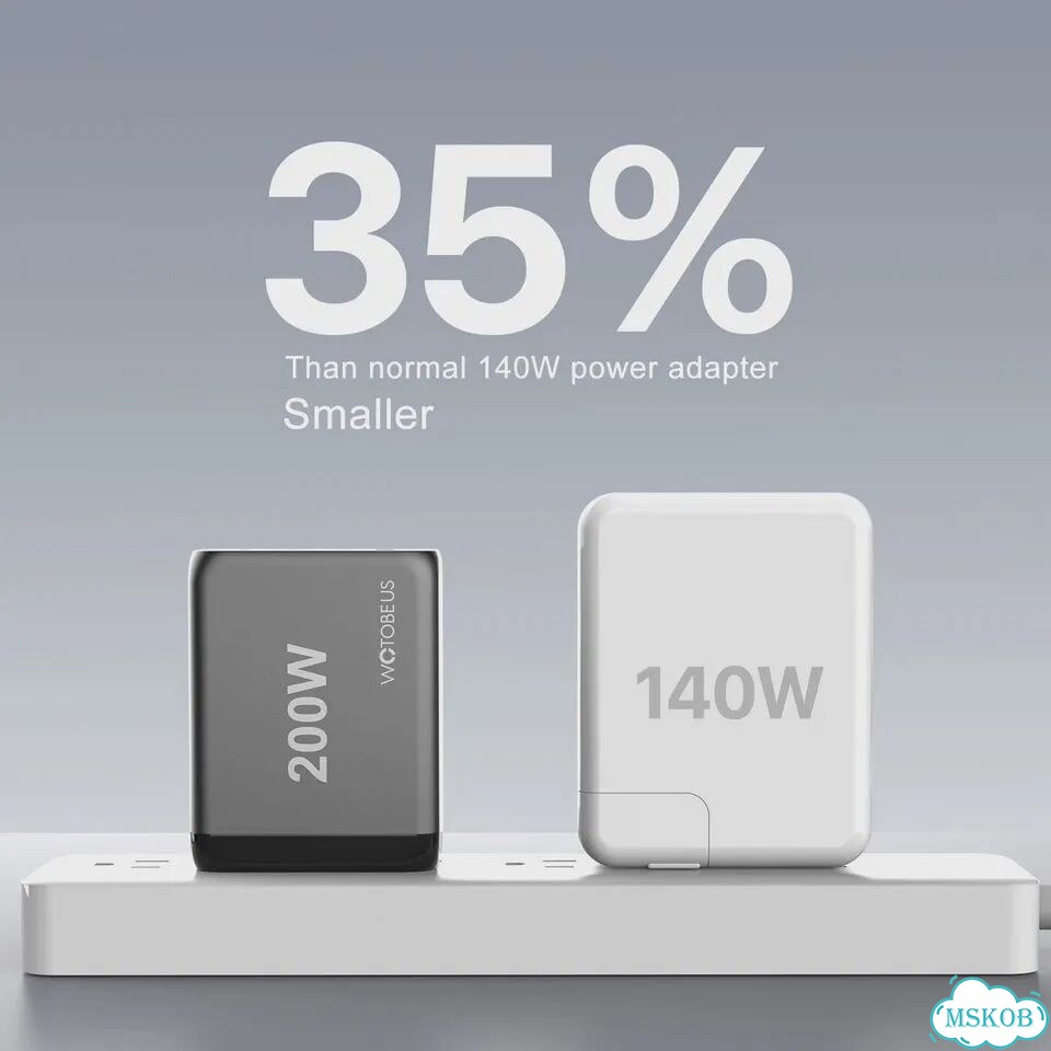 Сетевое зарядное устройство wotobe 200 Вт, PD Тип C, USB, быстрая зарядка PD100W PPS 65 Вт 200W EU фото 7